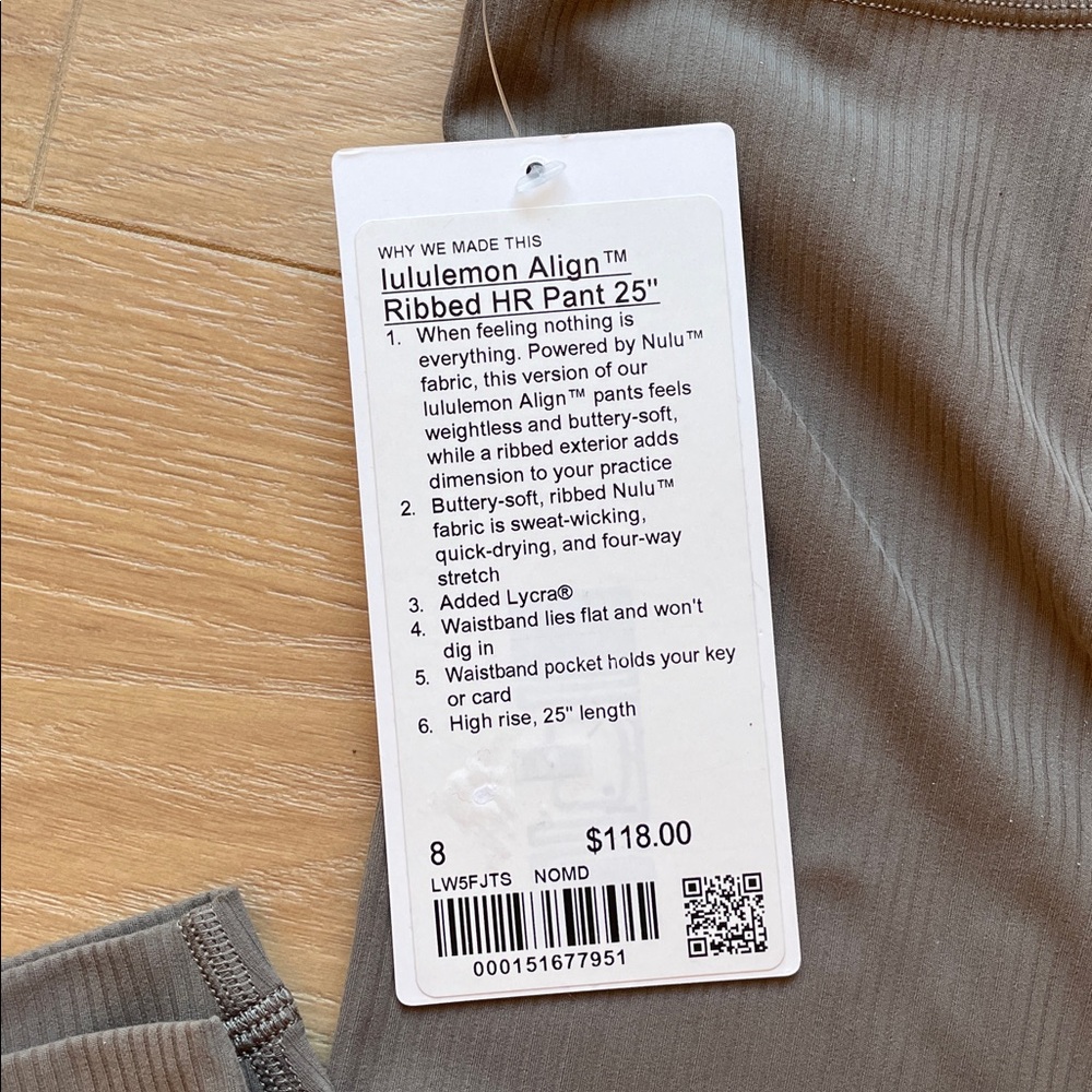 Lululemon Align Ribbed HR Pant 25” - Picture 2 of 4